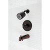 Kingston Brass Tub and Shower Faucet, Oil Rubbed Bronze KB6695EX